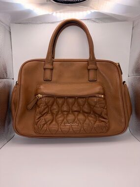 Vera Bradley Cognac Quilted Front Pocket Tote